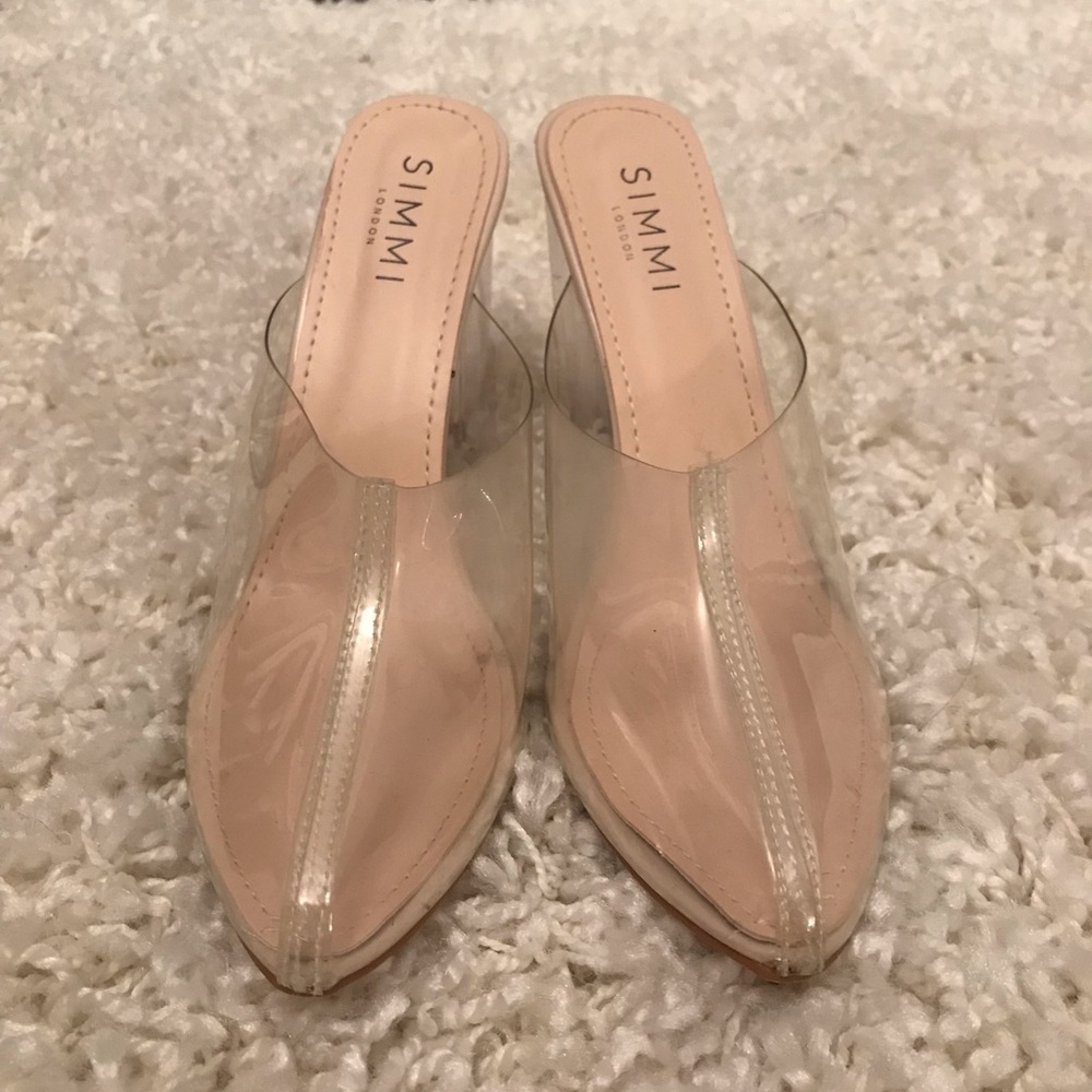Simmi Shoes Clear Mule - Size 8